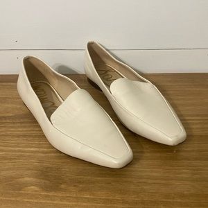 Sam Edelman Emelie Leather Ivory Slip On Loafers